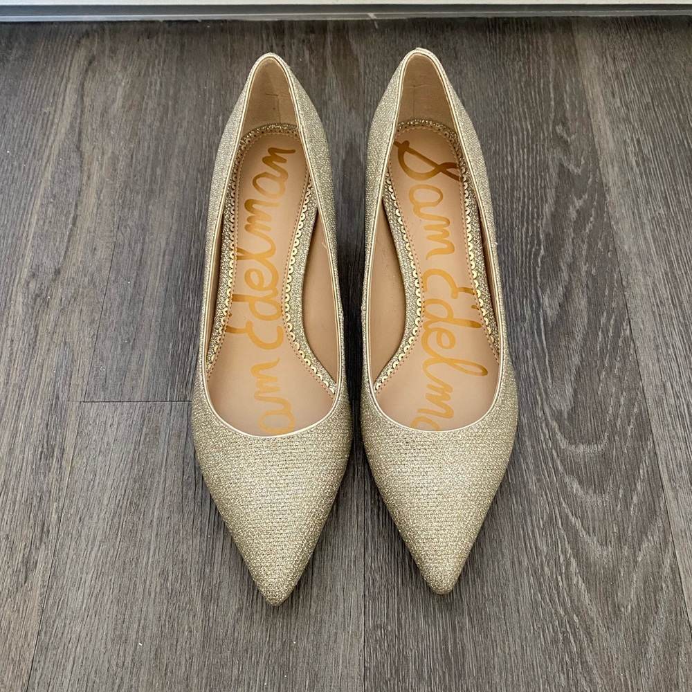 Sam Edelman Glitter Kitten Heels